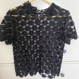 Sugarlips Beautiful Black Crochet Top